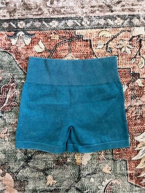 Bo+Tee Ribbed Teal Women’s Shorts